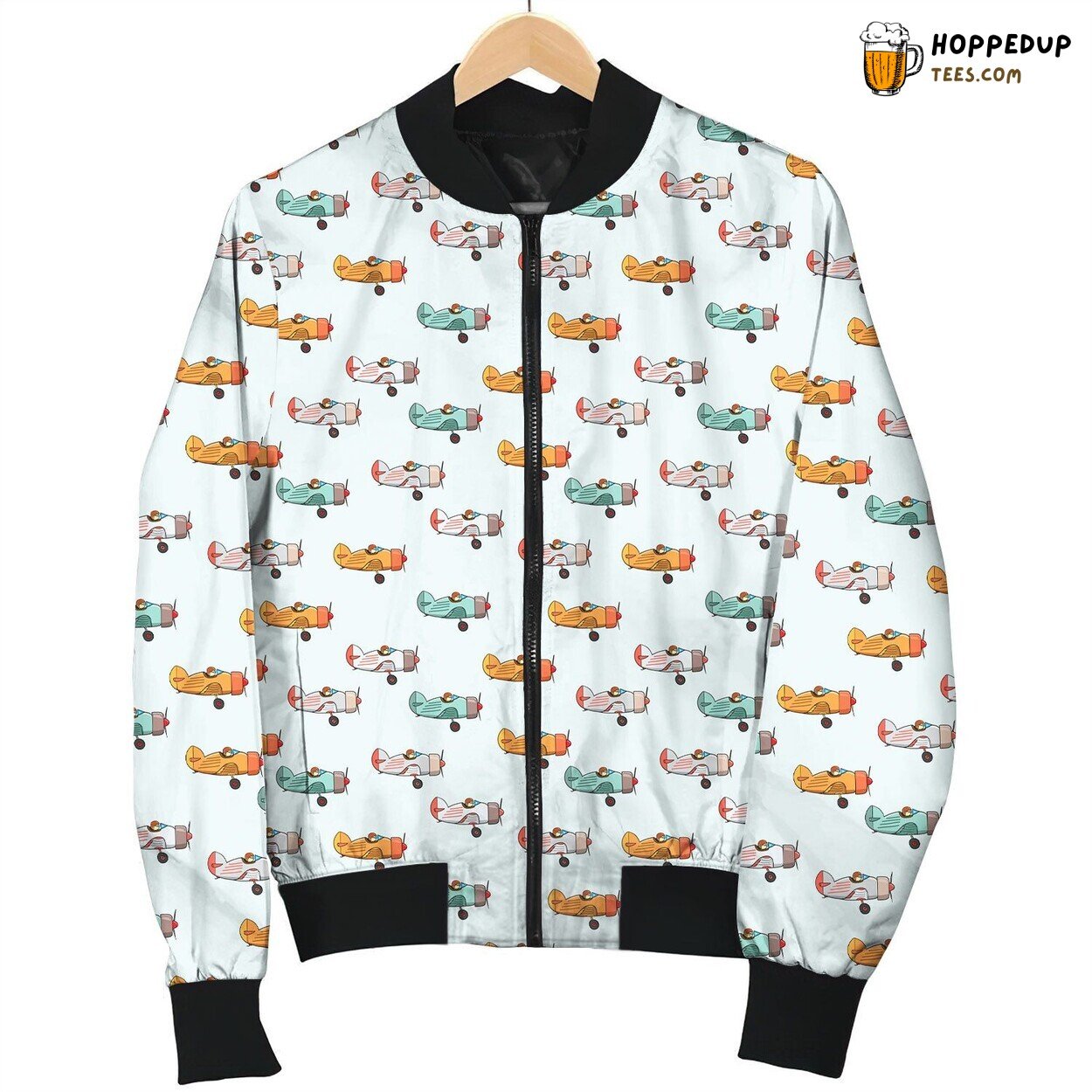 Airplane Horizontal Flying Bomber Jacket
