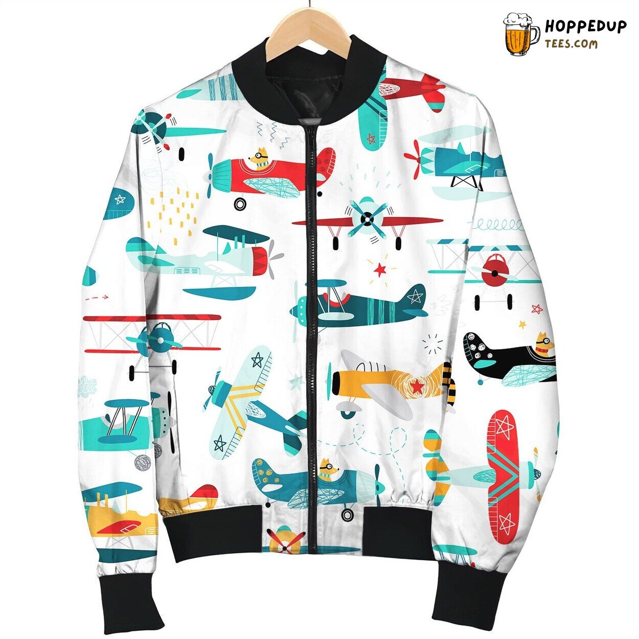 Airplanes Boys Seamless Bomber Jacket