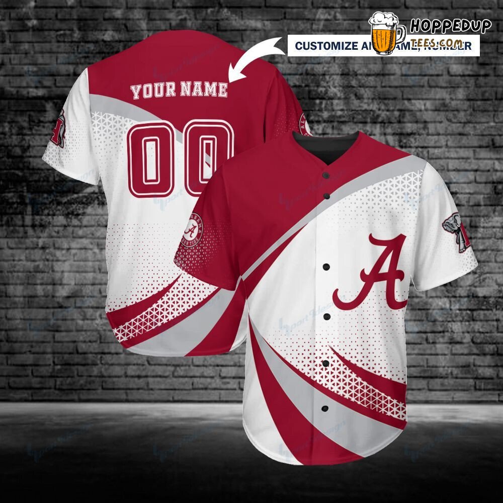 Alabama Crimson Tide Custom Baseball Jersey Unisex Championship Cut