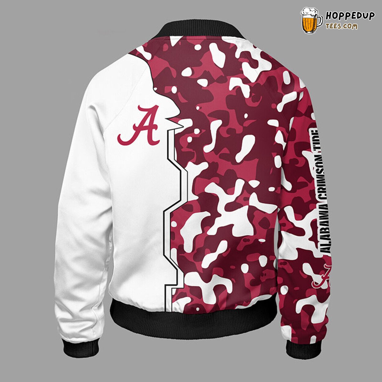 Alabama Crimson Tide NCAA Unique Camouflage Red Bomber Jacket