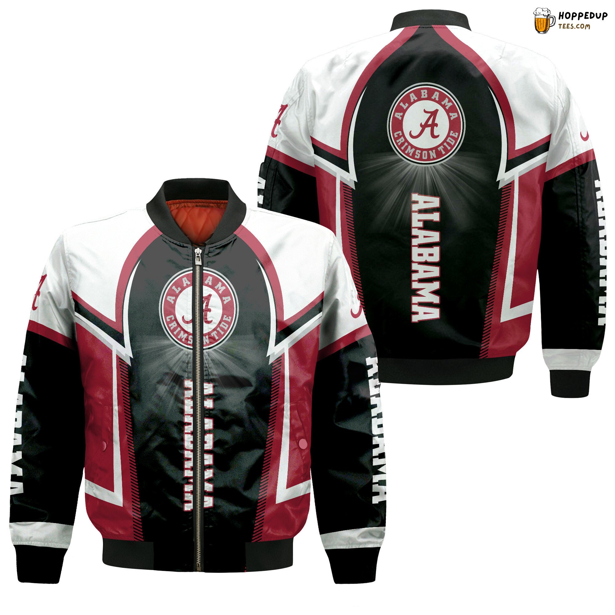 Alabama NCAA Bomber Jacket Crimson Tide Vintage Look Edition