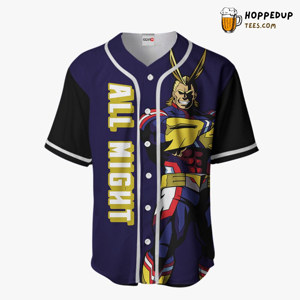 All Might Unique Distinctive Design Anime Baseball Jersey Collection Style