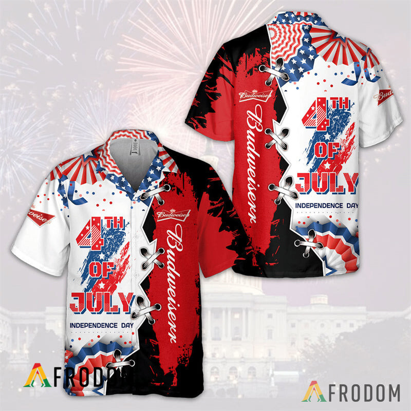 Aloha Independence Day Budweiser Hawaiian Shirt And Shorts Set HU