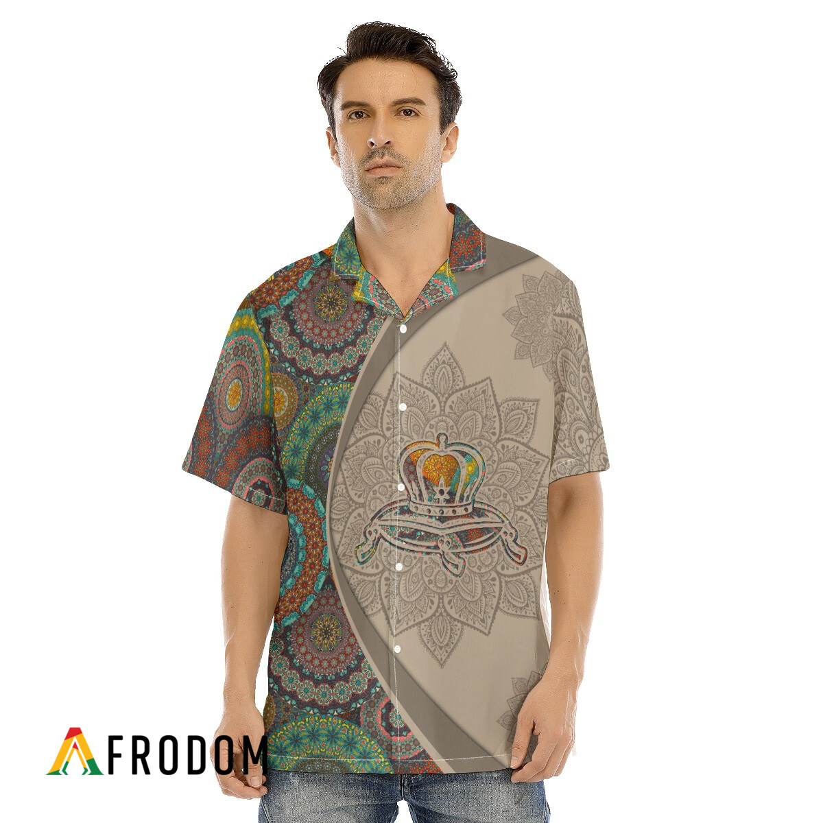 Aloha Mandala Crown Royal Hawaiian Shirt And Shorts Set HU