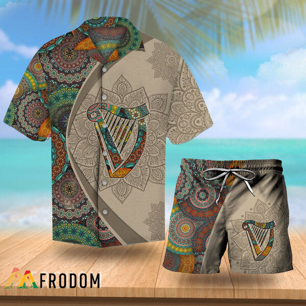 Aloha Mandala Guinness Beer Hawaiian Shirt And Shorts Set HU