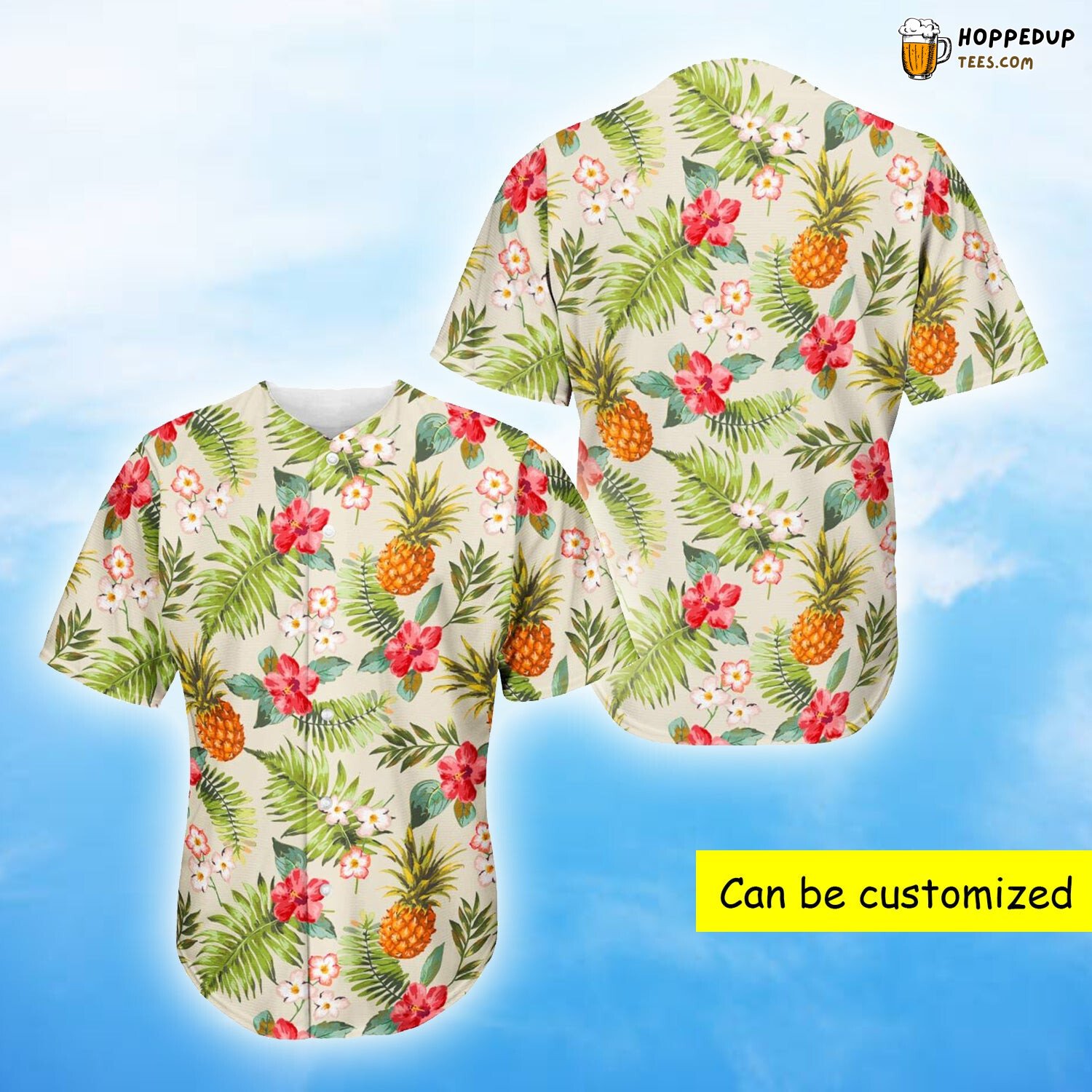 Aloha Pineapple Pattern Baseball Tee Jersey Shirts 3D