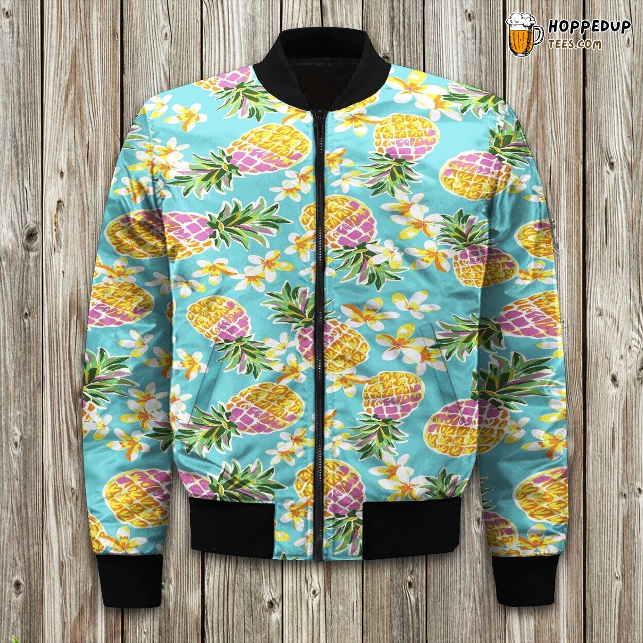 Aloha Summer Pineapple Bomber Jacket