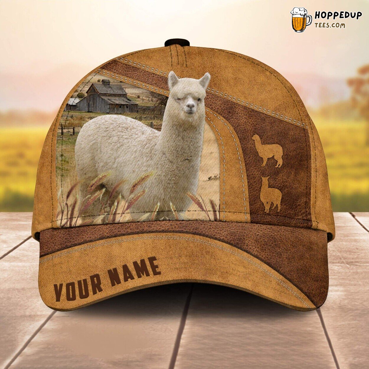 Alpaca 3D Custom Cap All Over Print Baseball Animal Lover Farm Leather Design
