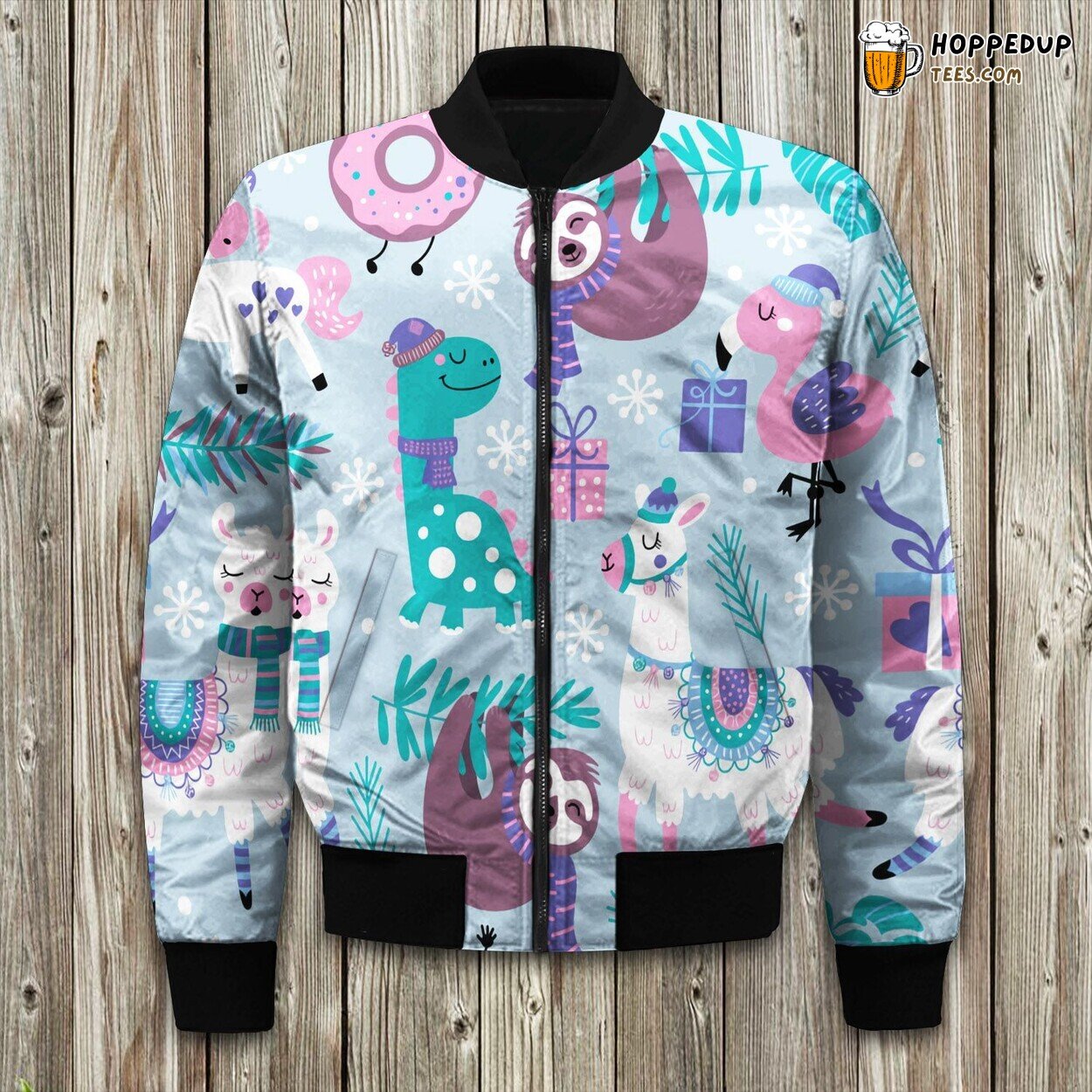 Alpaca And Sloth Bomber Jacket