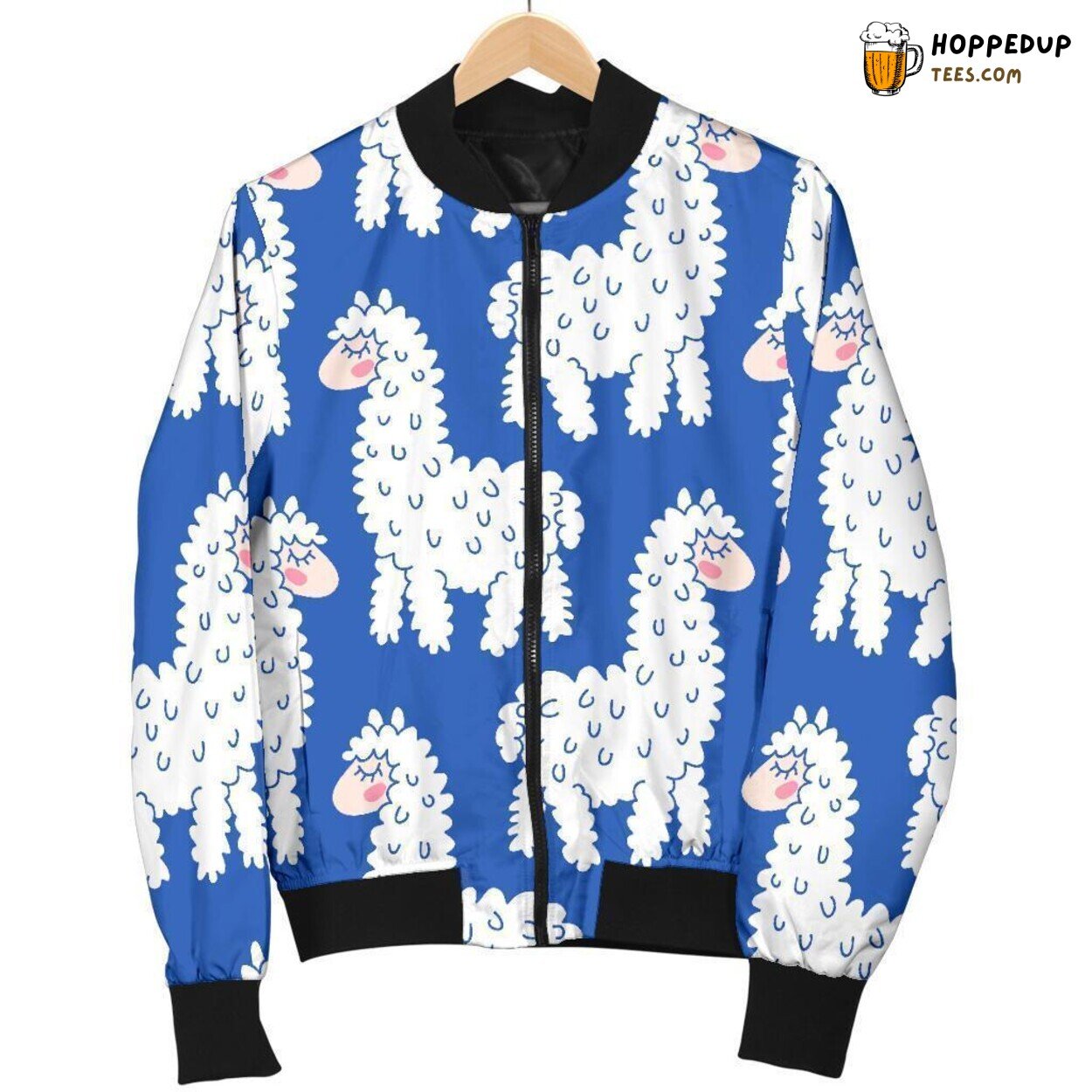 Alpaca Animal Print Pattern Men’s Bomber Jacket Unique Style