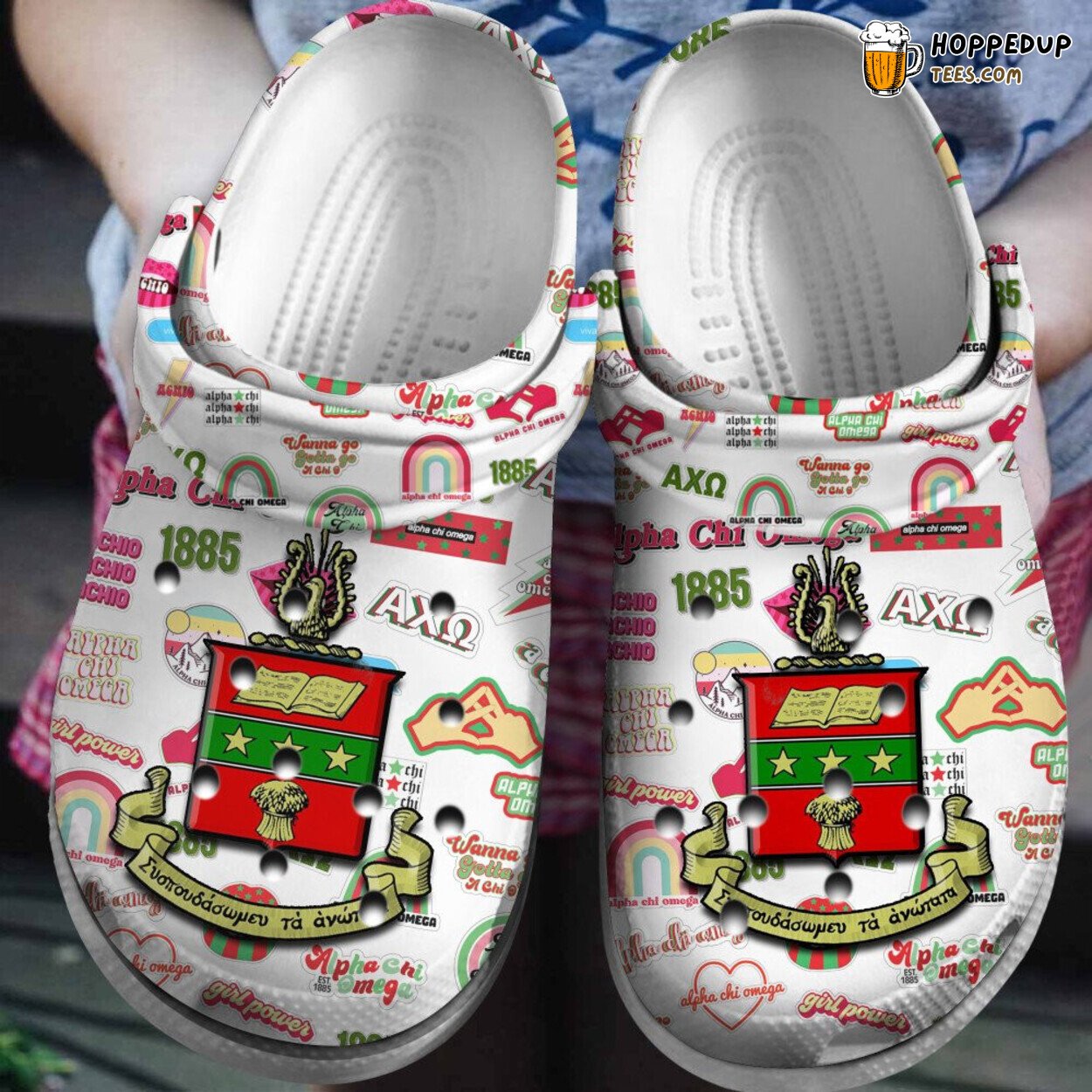 Alpha Chi Omega Classic Comfortable Stylish Unique Clogs Shoes