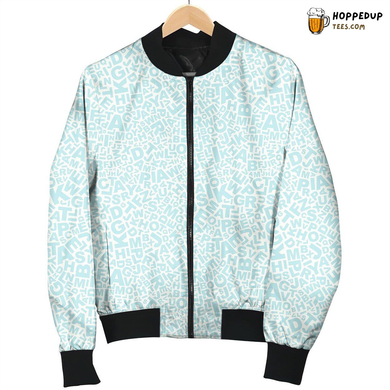 Alphabet Blue Letter Bomber Jacket