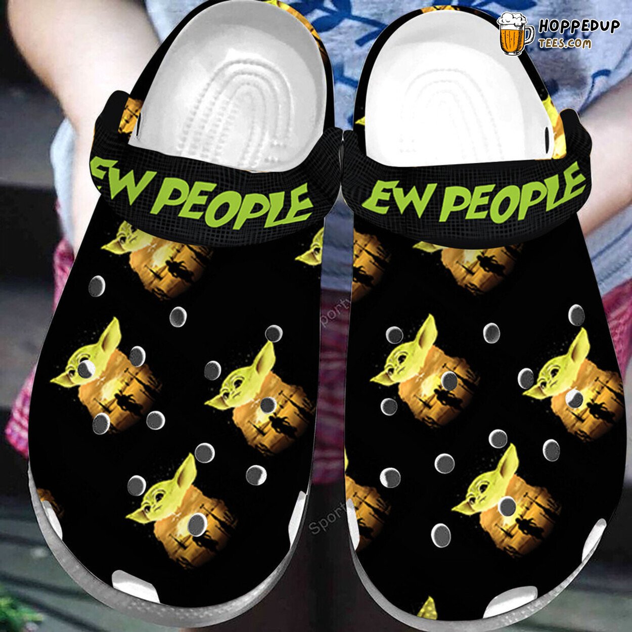 Amazing Baby Yoda Ew People Black Comfortable Unique Clog Shoes