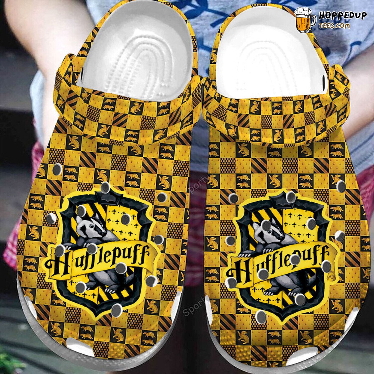 Amazing Hufflepuff House HP Themed Comfortable Unique Design Clogs