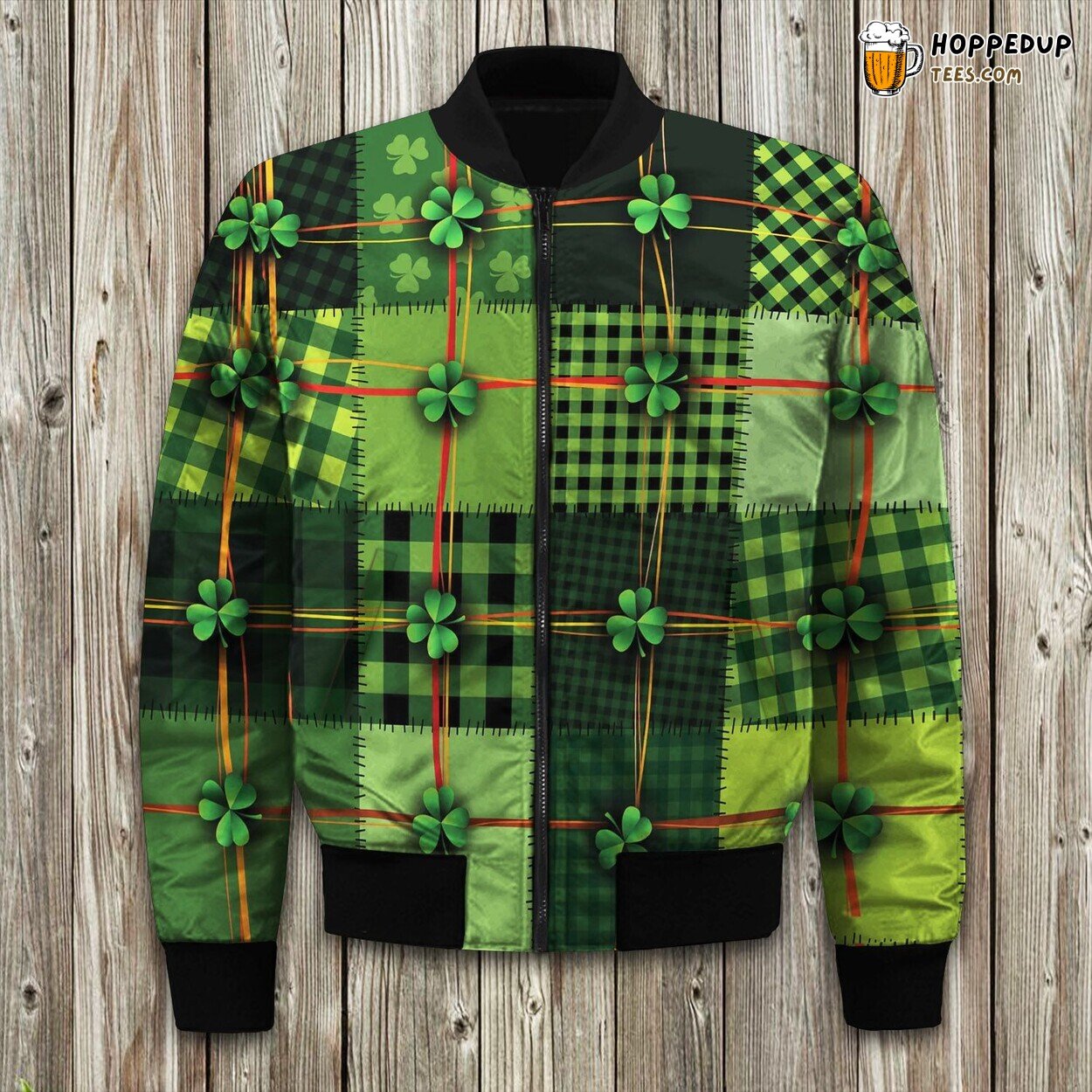 Ambesonne Irish Art Winter Bomber Jacket Tailored Precision Unique Design