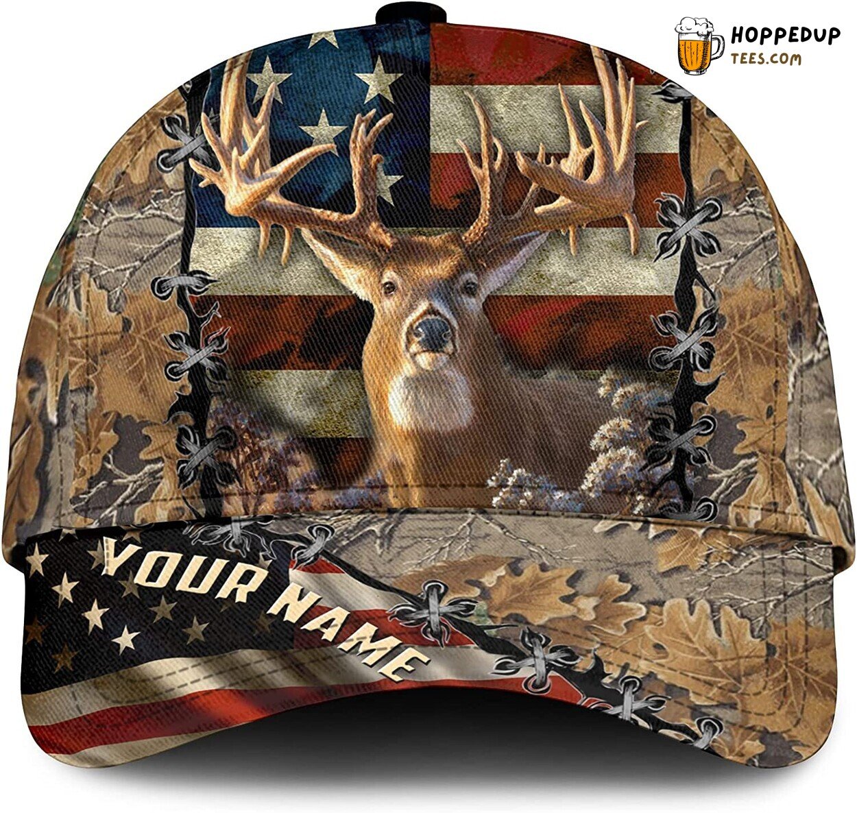 America Deer Men’s Baseball Cap Adjustable Unique Hat Design