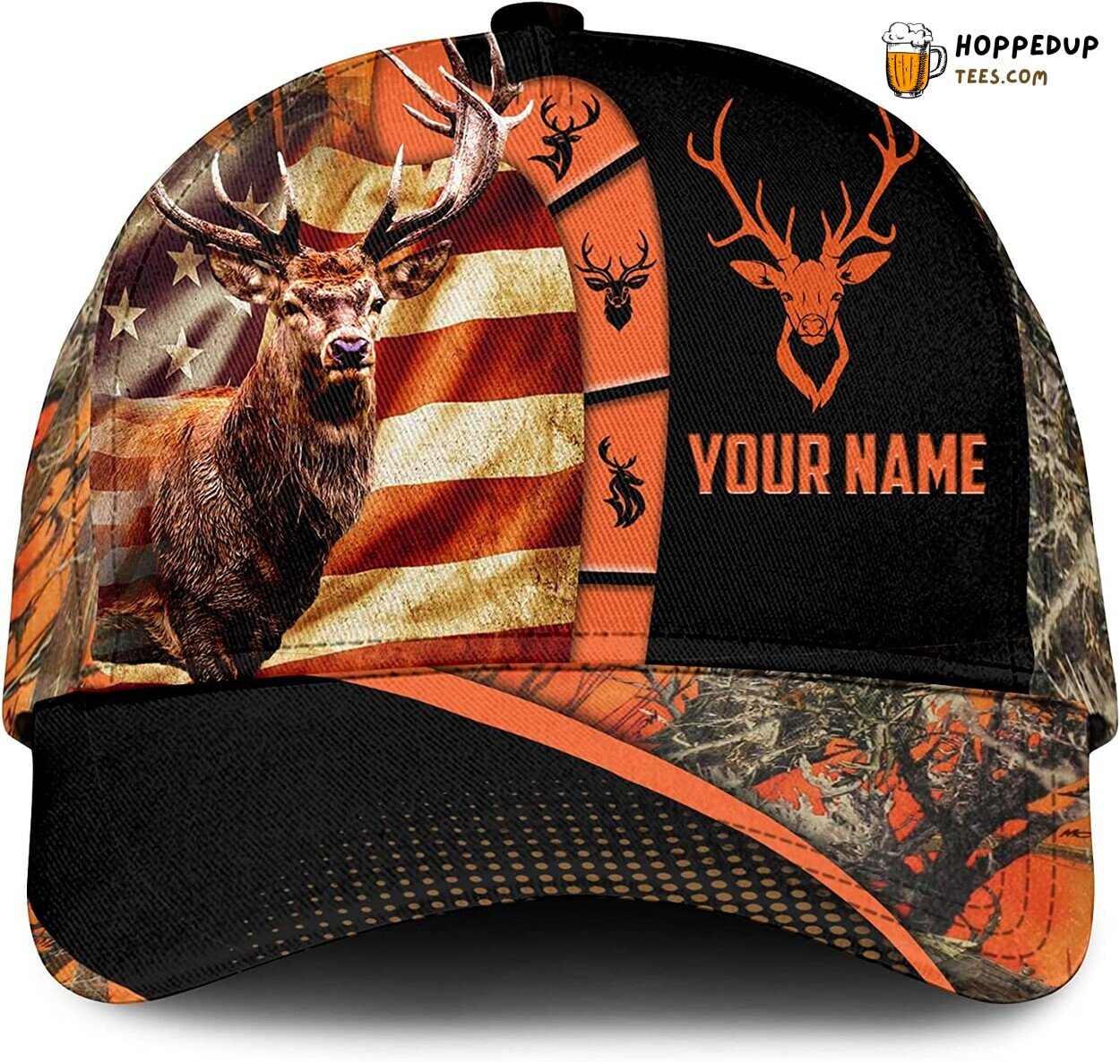 America Deer Trucker Hunting Men’s Hat Unique Hunter Father’s Day Gift