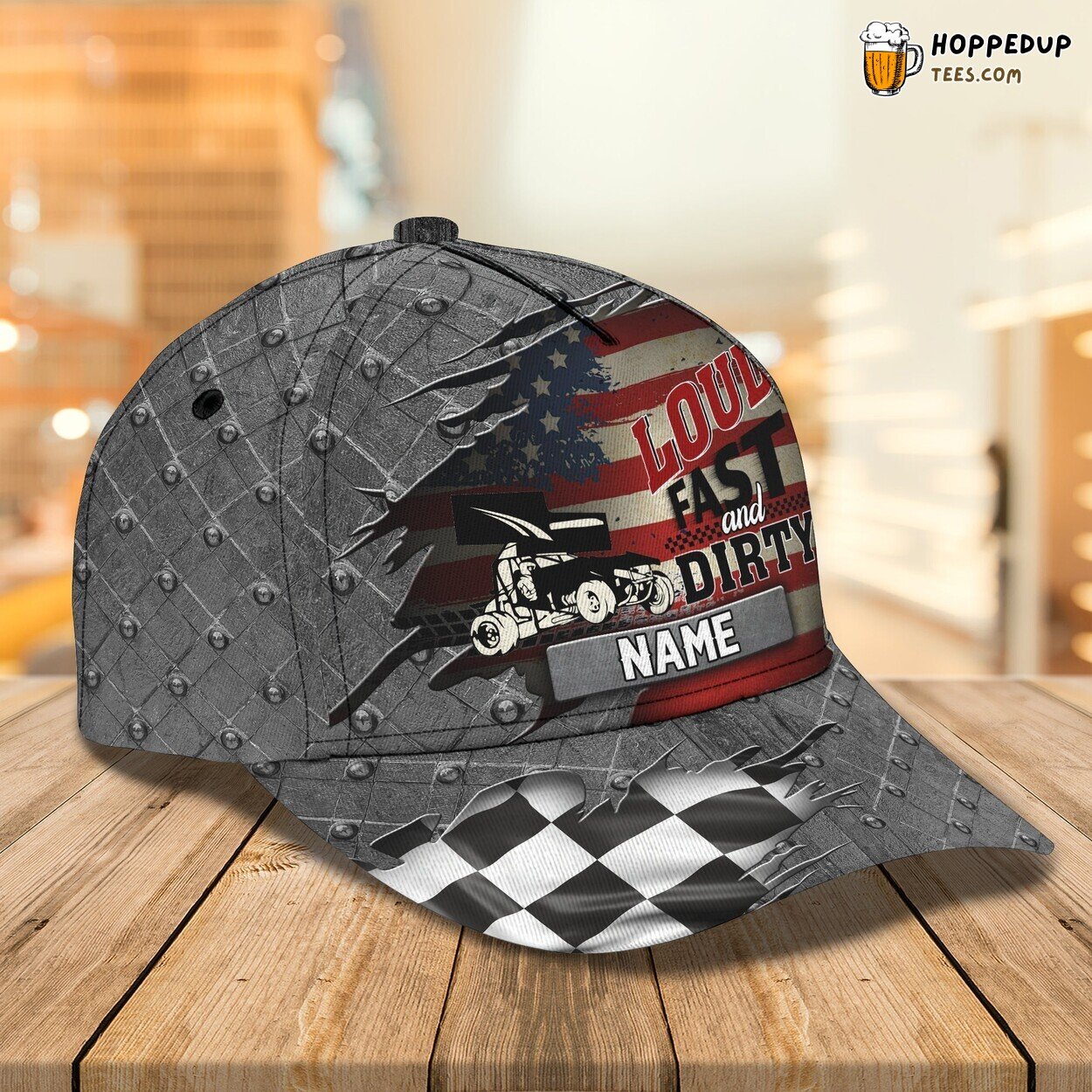 America Dirty Track Racing Classic Cap Personalized Name 3D Premium Design America Dirty Track Racing Classic Cap Personalized Name 3D Premium Design