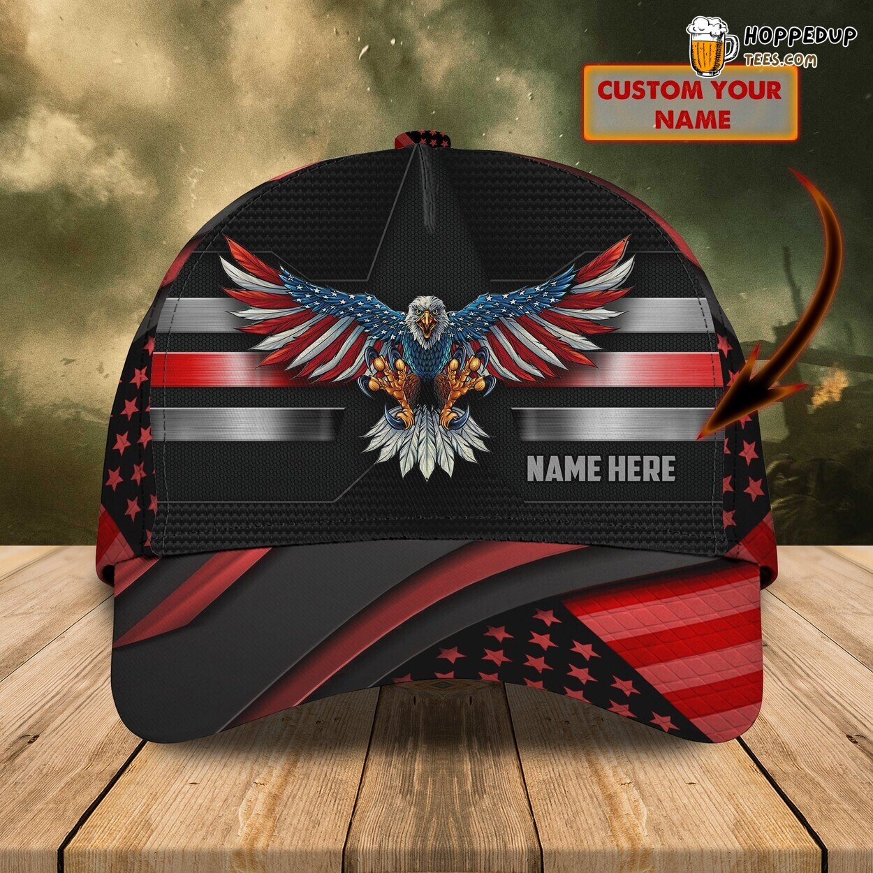 America Eagle 3D Classic Cap Personalized Name Unique Premium Styling