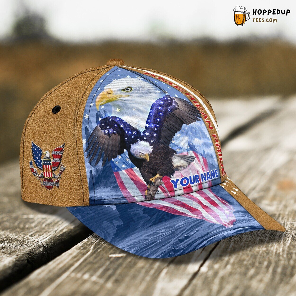 America Eagle Classic 3D Cap Personalized Name Unique Premium Series