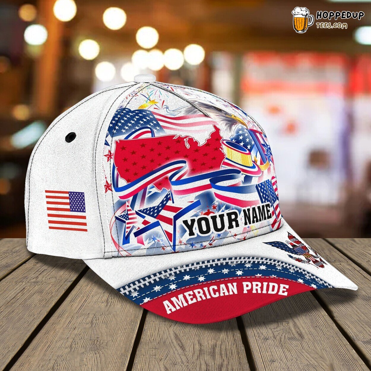 America Eagle USA 3D Classic Cap Personalized Name Premium Elegant Styling