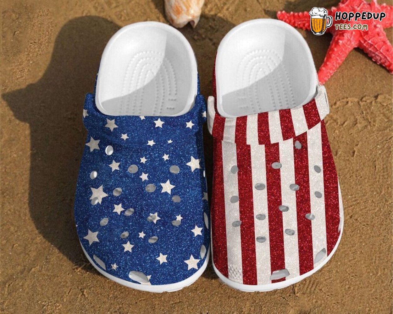 America Flag Independence US Day 4th July Gifts Clog Shoes Patriotic