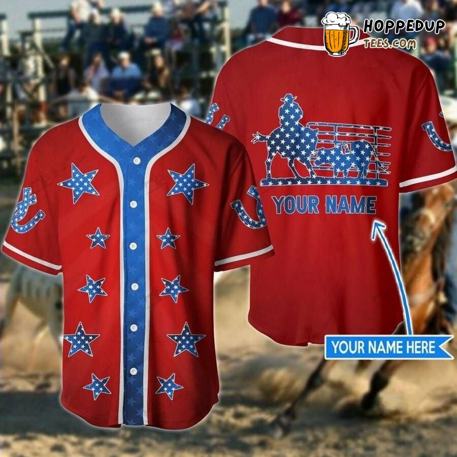 America Ranch Sorting Red Baseball Jersey Unique Personalized Design Theme