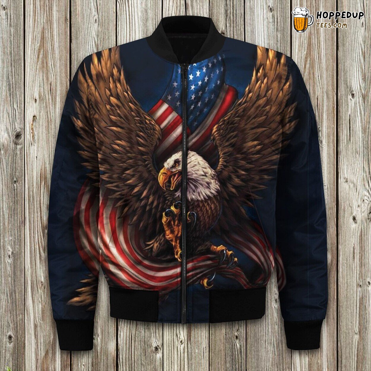 American Eagle And Flag Bomber Jacket