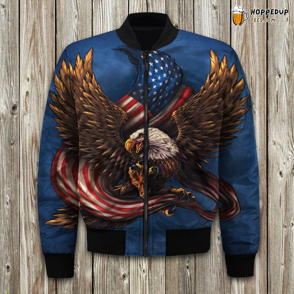 American Eagle And Flag Pr Bomber Jacket