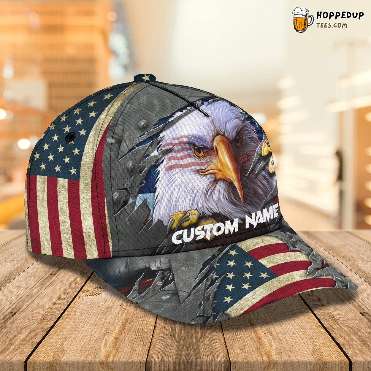 American Eagle Classic 3D Cap Personalized Name Unique Premium Edition Look
