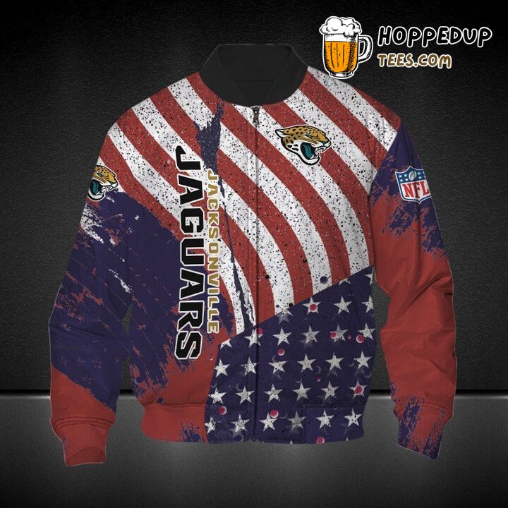 American Flag Jacksonville Jaguars NFL Tribute Bomber Jacket