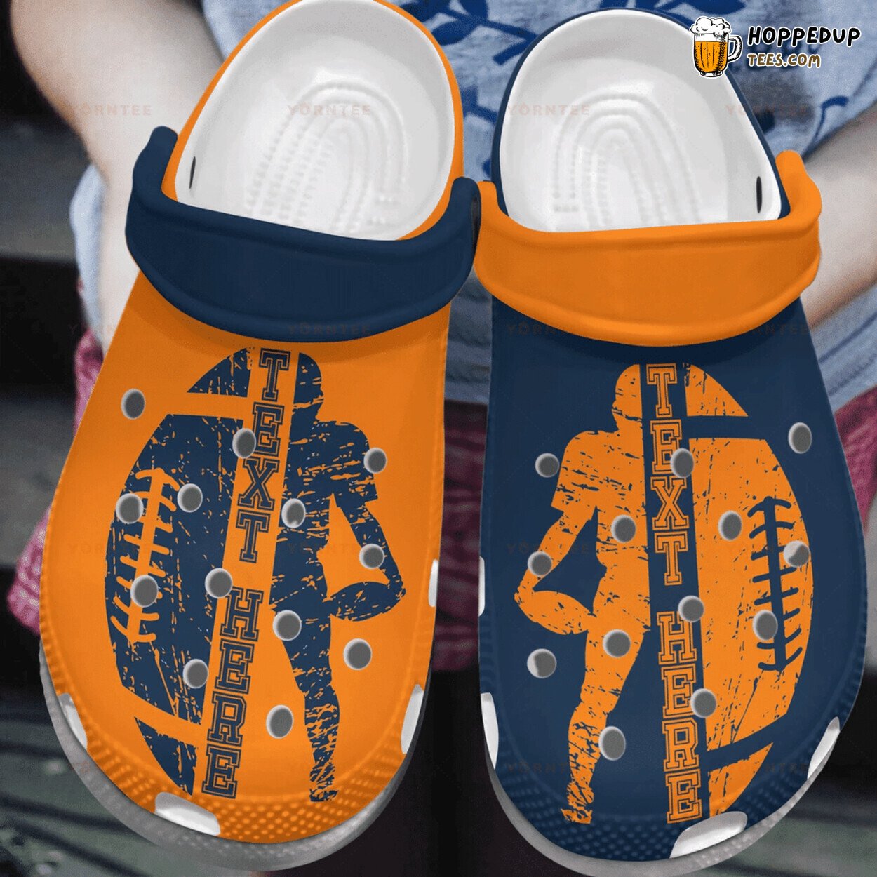 American Football Lover’s Gift Themed Rubber Clog Shoes Comfy Sporty Wear