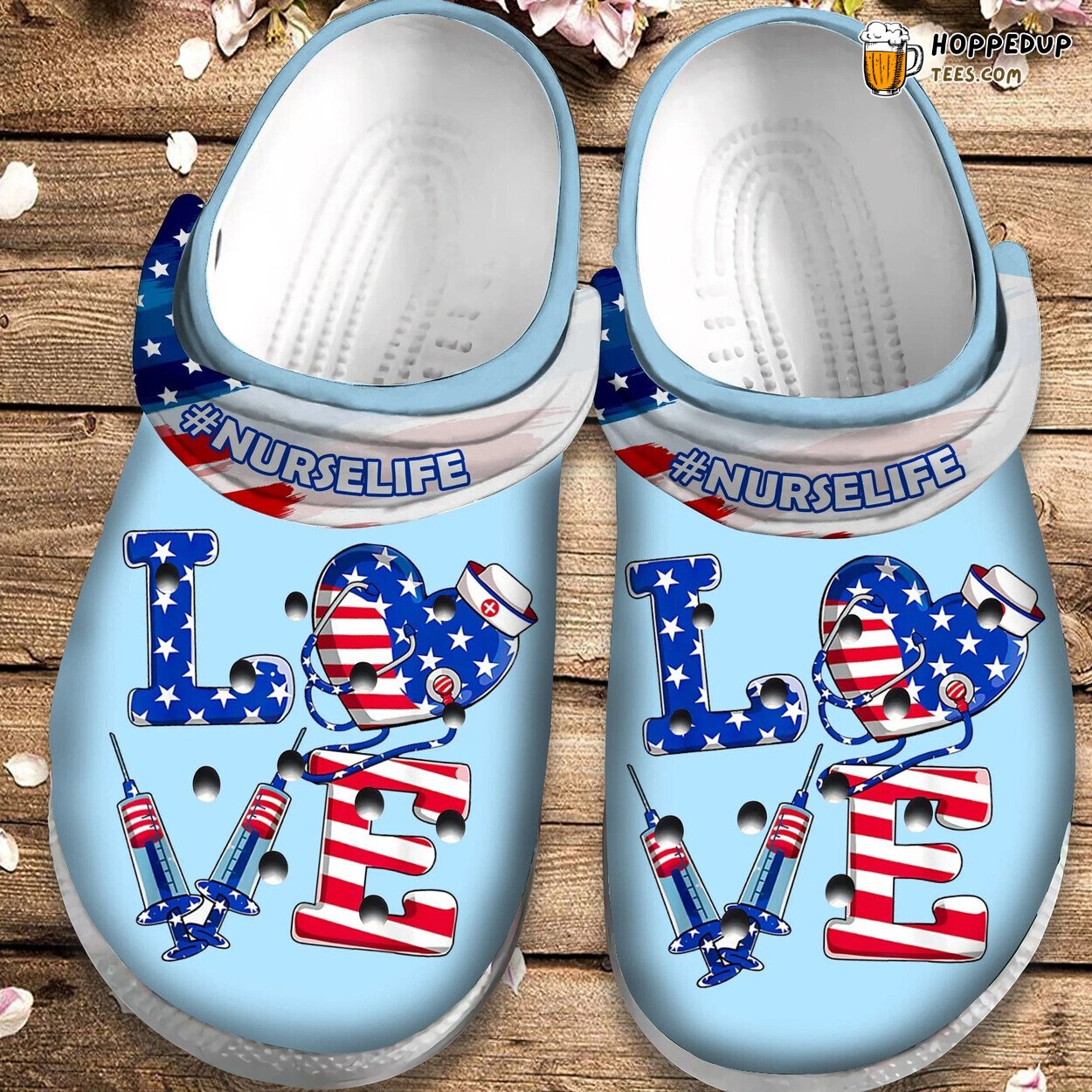 American Love Nurse 4th Of July Custom Gift Shoes Comfortable
