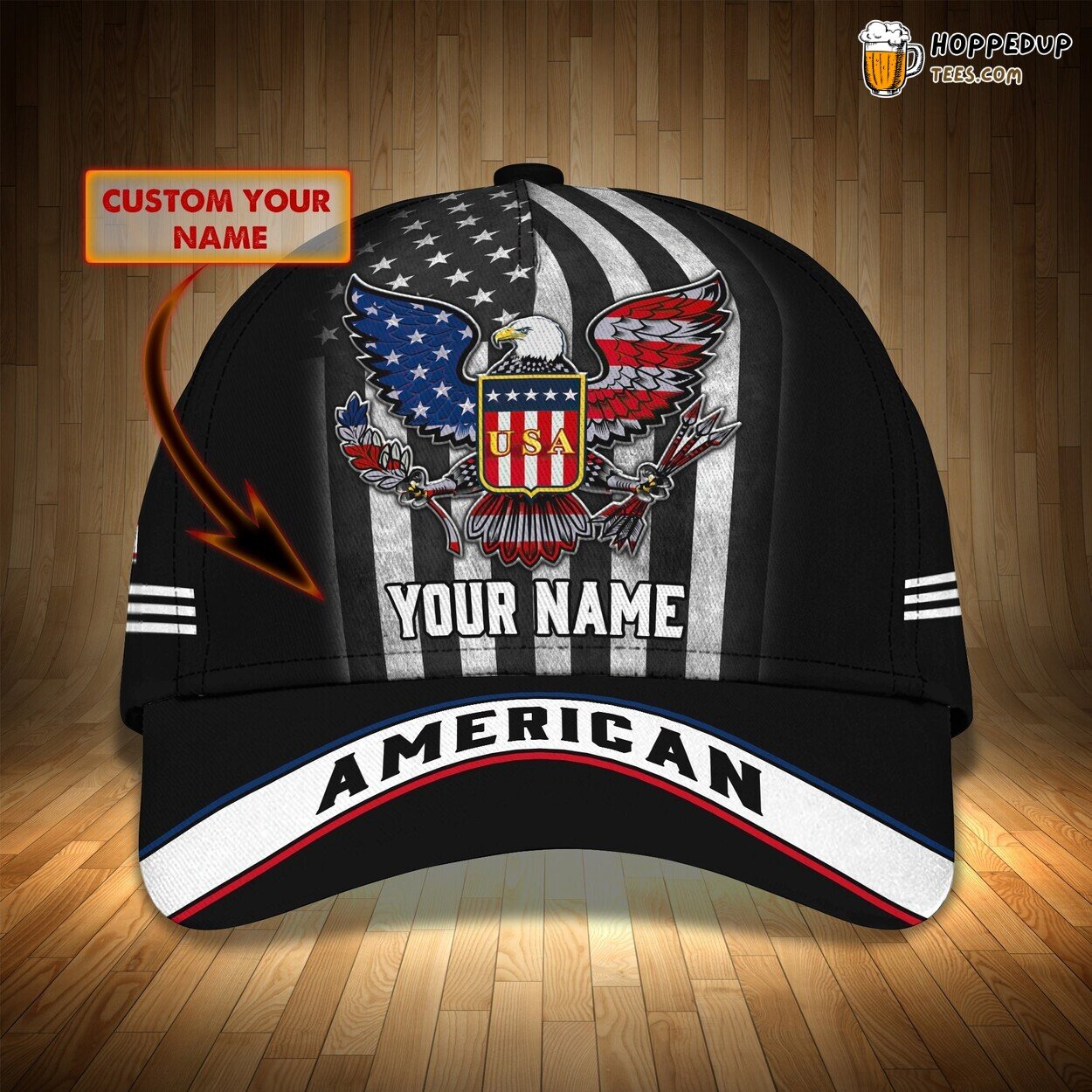 American Pride 3D Classic Cap Personalized Name Unique Premium Design