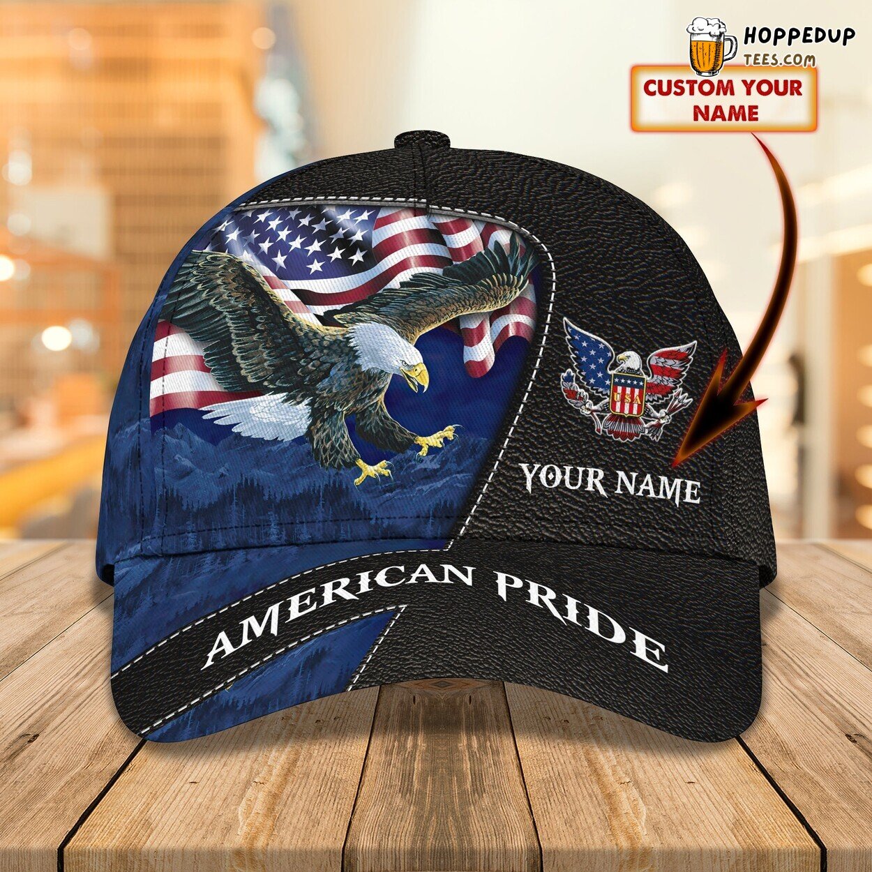 American Pride Inspired 3D Classic Cap Personalized Name Elegant Unique Style