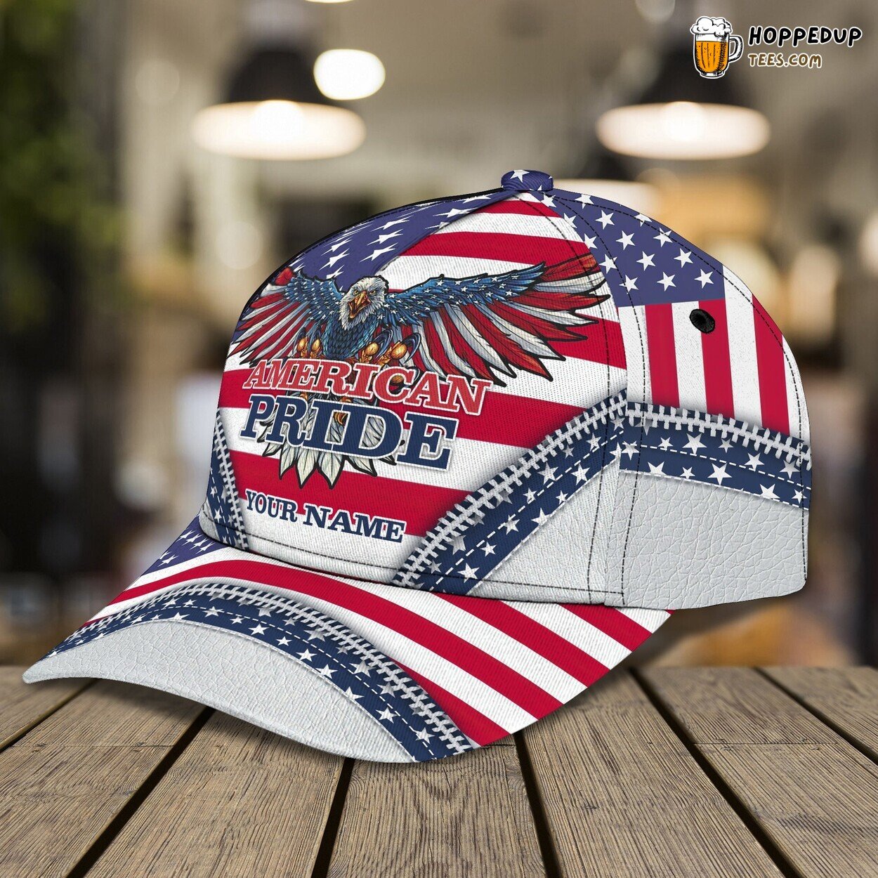 American Pride Theme 3D Classic Cap Personalized Name Premium Elegant Design