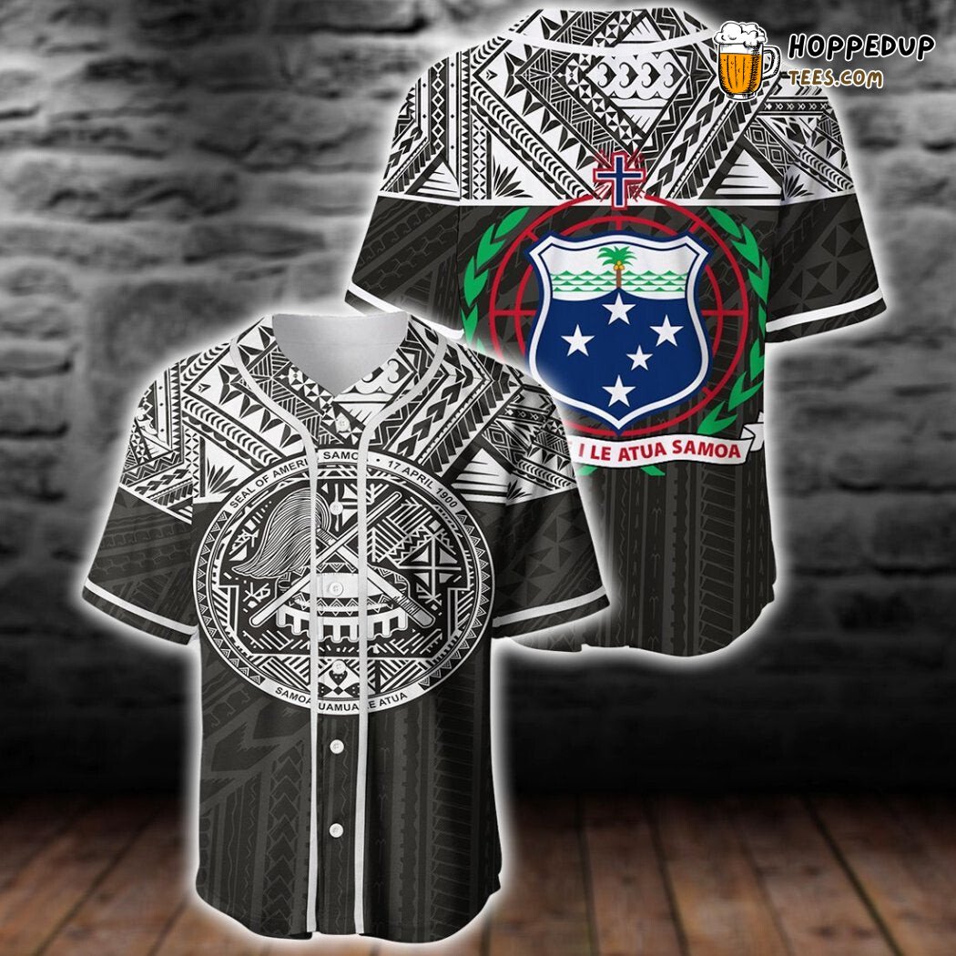 American Samoa And Samoa Polynesian Version Baseball Tee Jersey Shirts 3D