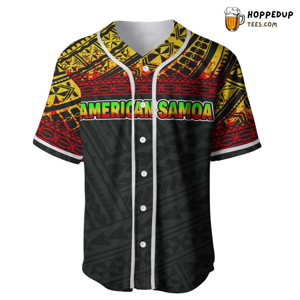 American Samoa Colorful Baseball Tee Jersey Shirts 3D