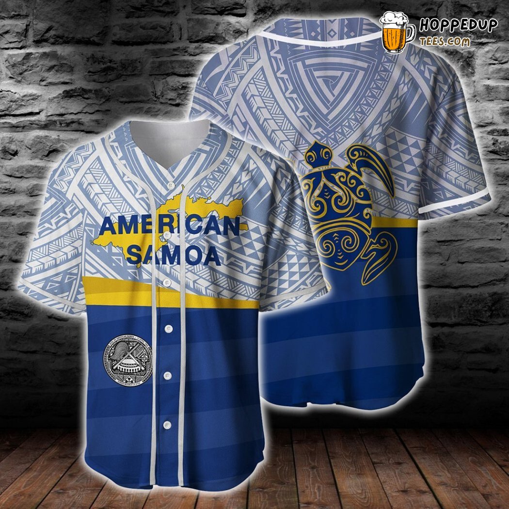 American Samoa Pattern Baseball Tee Jersey Shirts 3D American Samoa Pattern Baseball Tee Jersey Shirts 3D