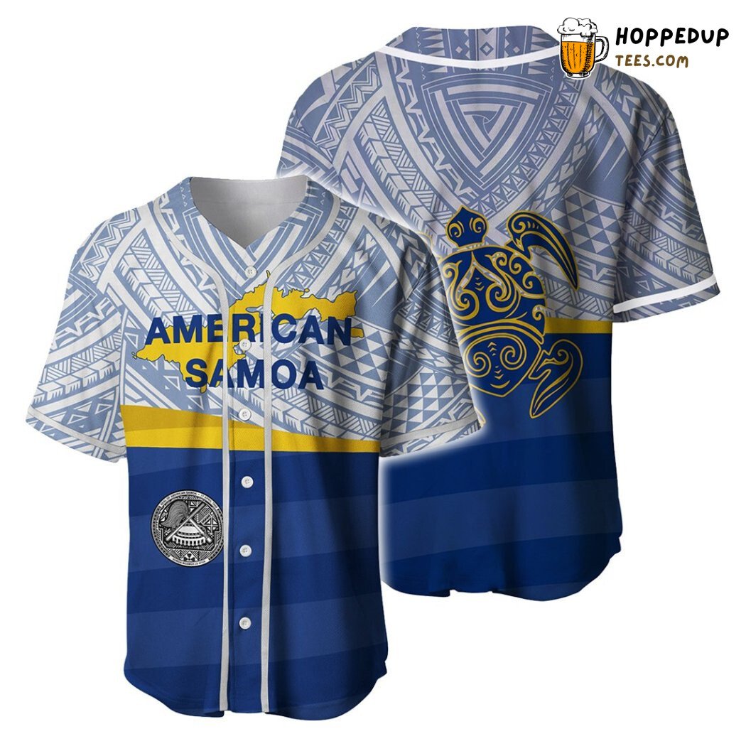 American Samoa Pattern Baseball Tee Jersey Shirts 3D