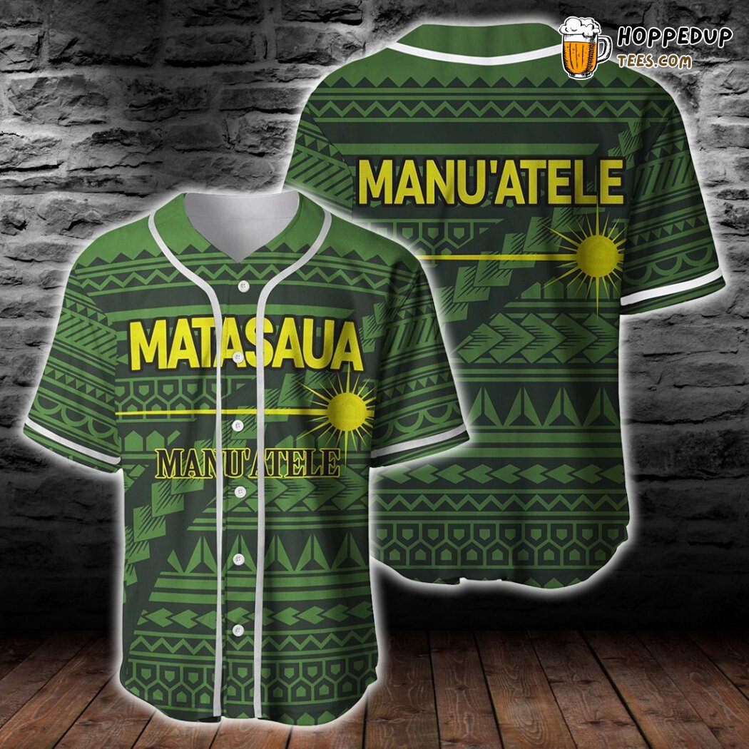 American Samoa Polynesian Matasaua Flag Baseball Tee Jersey Shirts 3D
