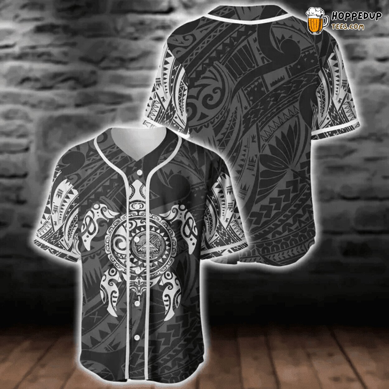 American Samoa Turtle Polynesian Theme Baseball Jersey Unique Design Look