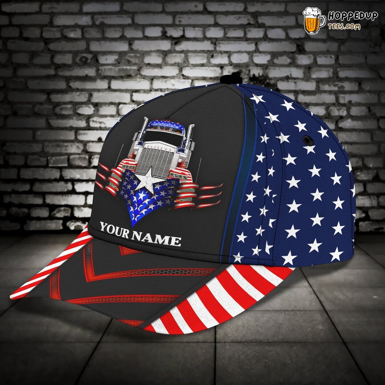 American Trucker Custom Name 3D Classic Cap Elegance Unique Design