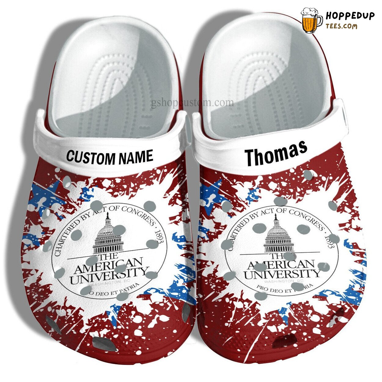 American University Custom Graduation Gift Comfortable Croc Shoes