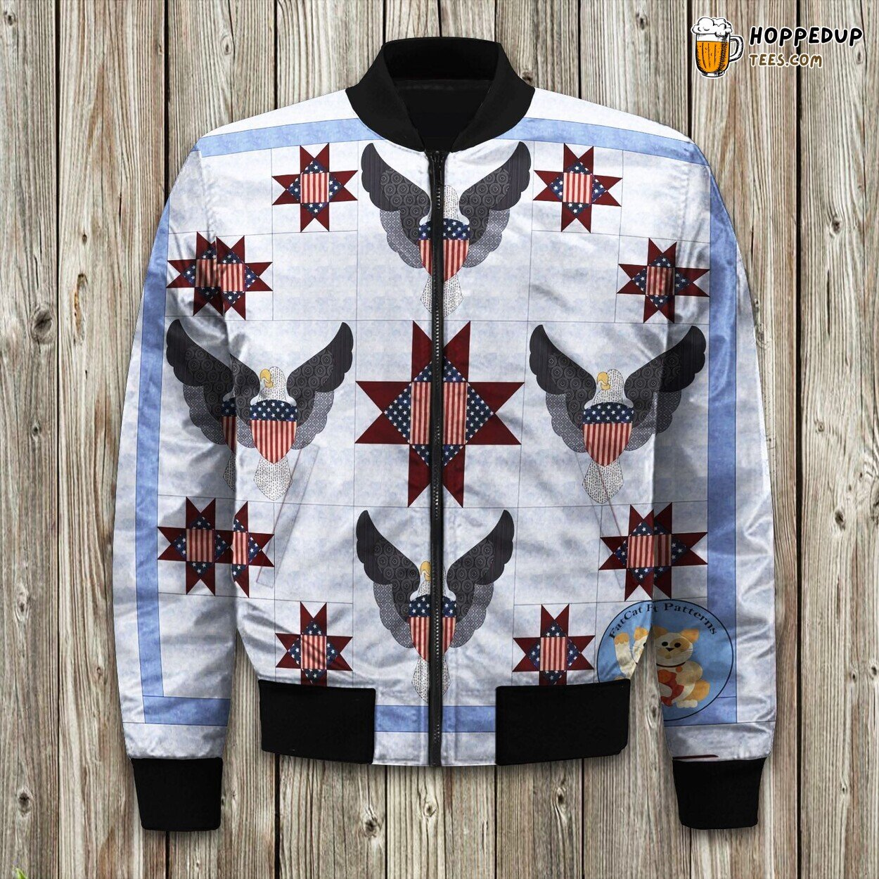 American Valor Tribute Winter Bomber Jacket Patriotic Spirit Fashion Touch