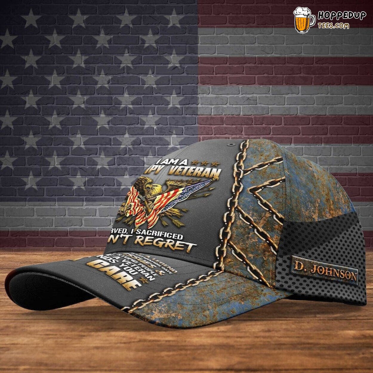 American Veteran Personalized Classic Cap Grumpy Veteran Unique Gift Hat