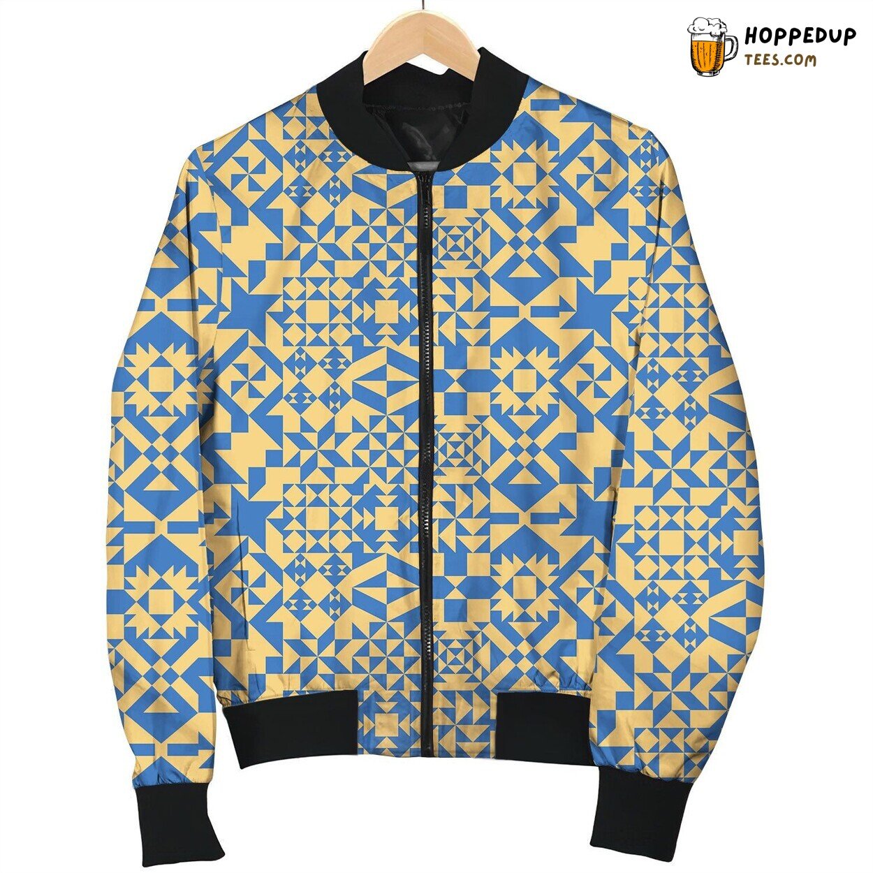 Amish Yellow Blue Bomber Jacket