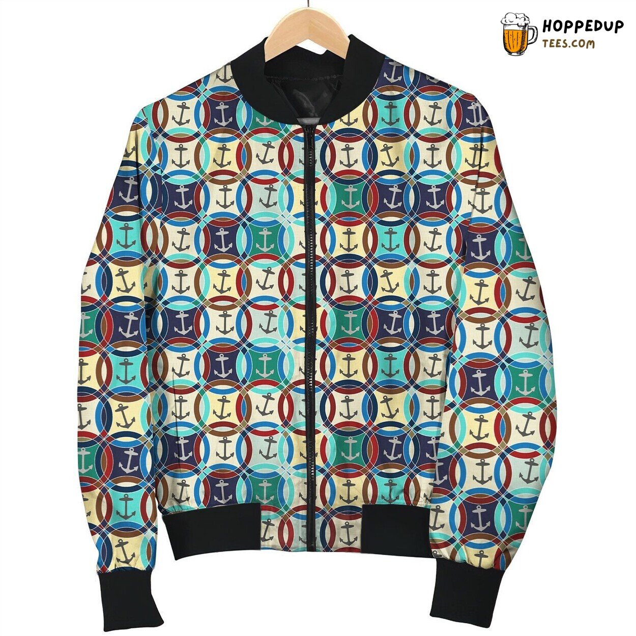 Anchor Blue Color Bomber Jacket