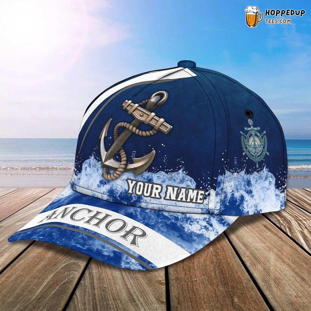 Anchor Inspired 3D Classic Cap Personalized Name Premium Unique Elegant Style