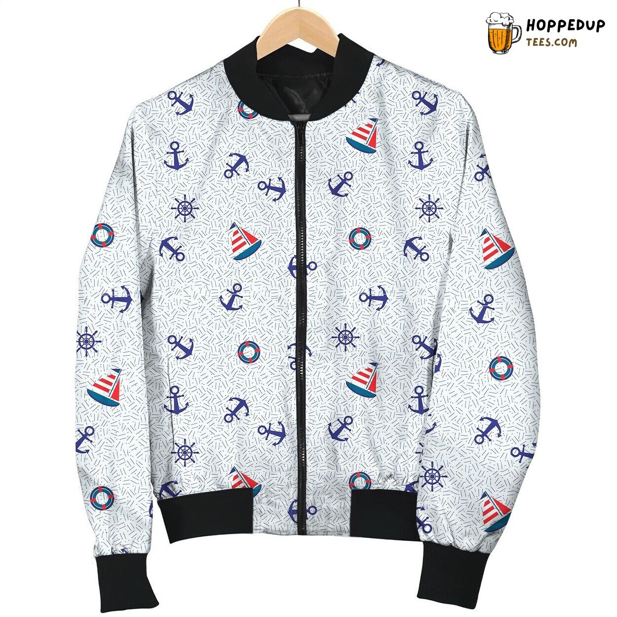 Anchor Navy Boat Bomber Jacket